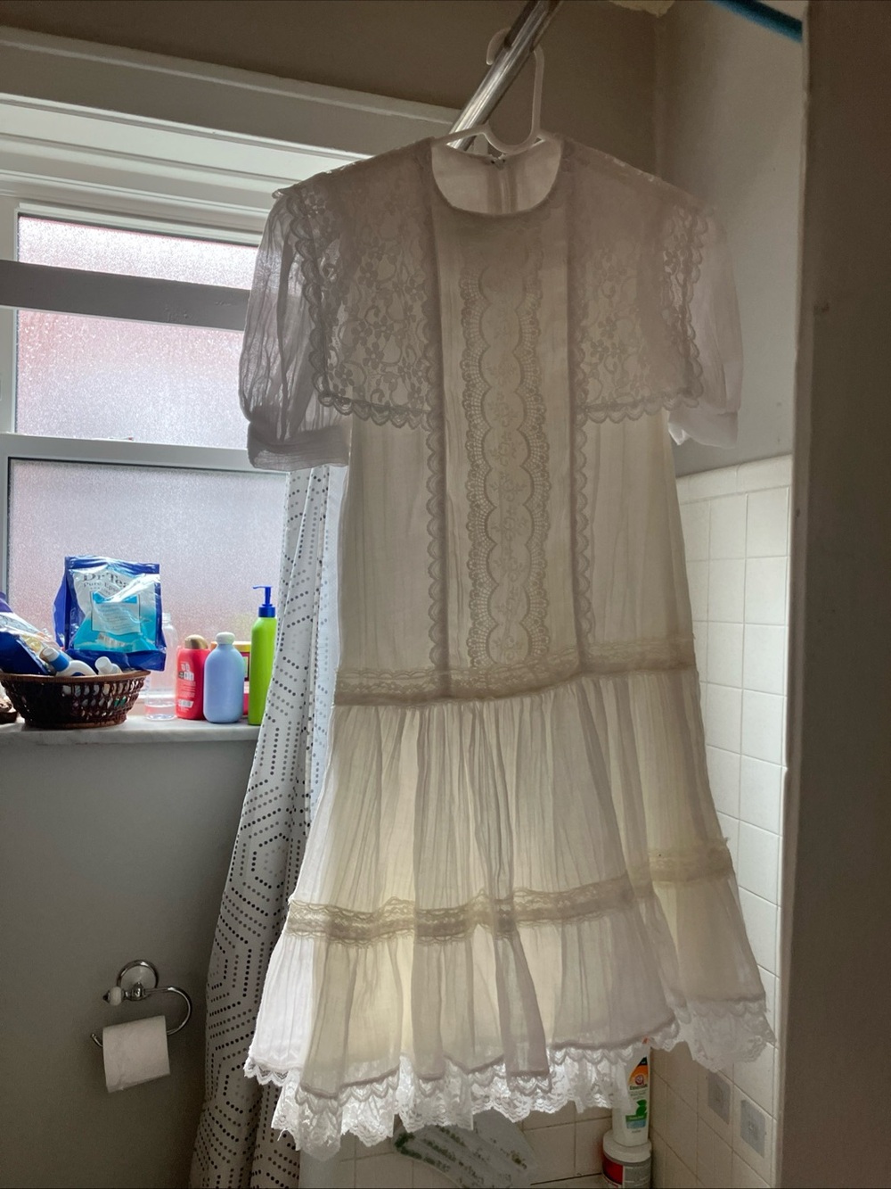 Gunne Sax Cream Lace Tiered Girls' Dress